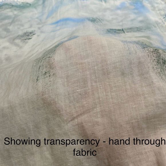 Authentic Nanibon Fuzzi Shirt Mens 52/LG Italy Linen Abstract Dye & Paint Art - Picture 7 of 14